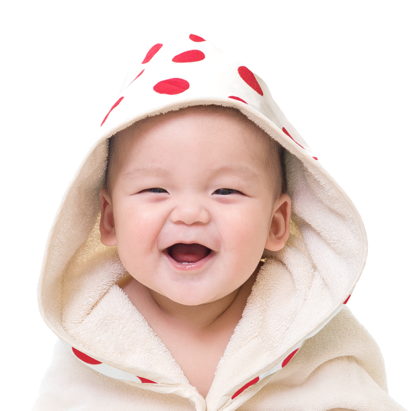 Multifunctional Baby Bath Towel / Red dot