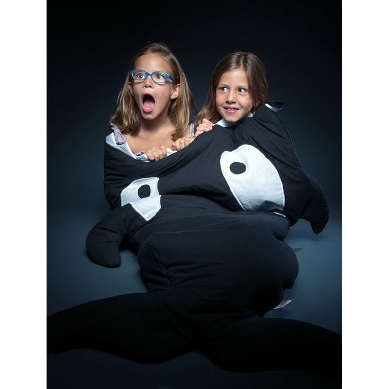 Black Kids Sleeping Bag / Penguins Lining