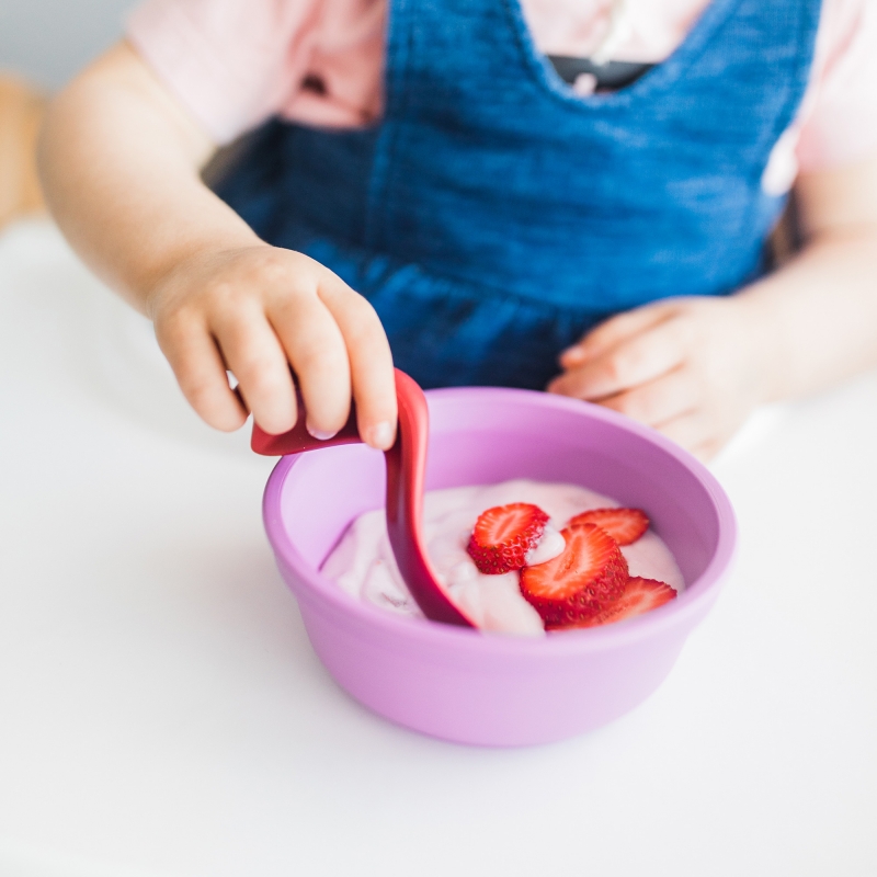 Right-Hand Toddler Spoons-Single Pack (Beet)