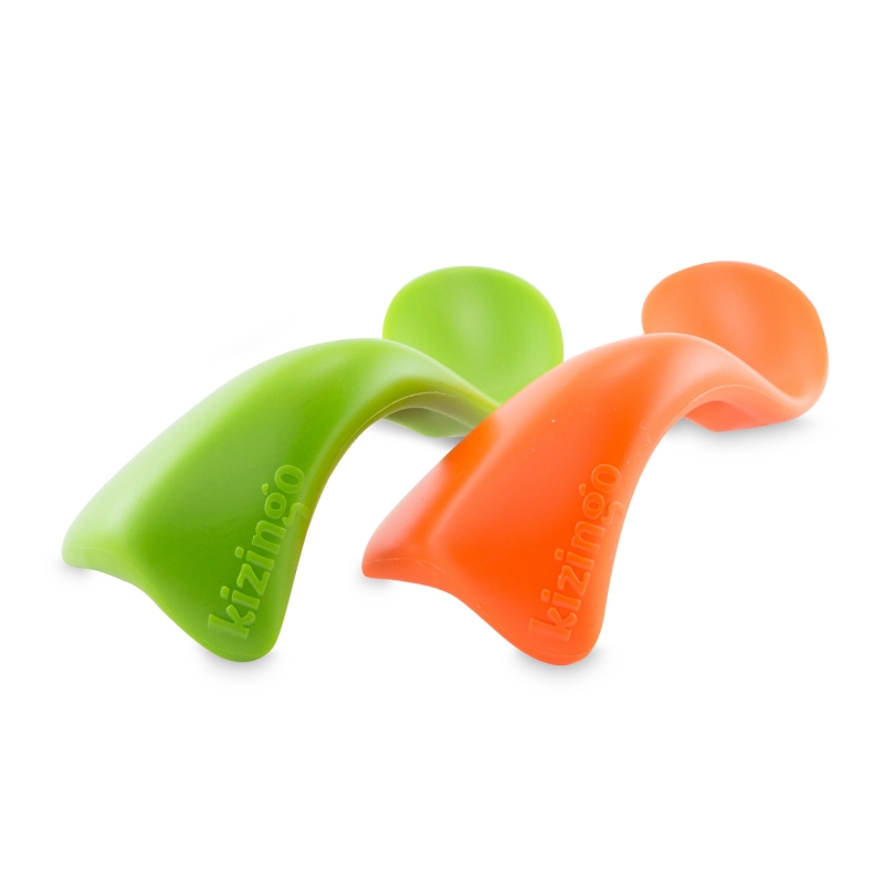 Right-Hand Toddler Spoons-Double Pack (Peas+Carrot)