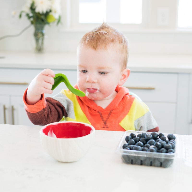 Right-Hand Toddler Spoons-Double Pack (Peas+Carrot)