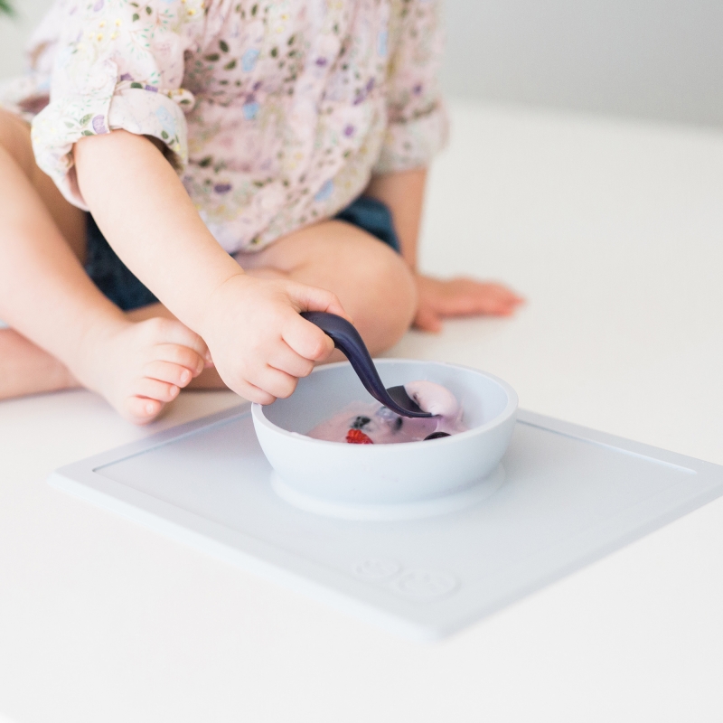 Right-Hand Toddler Spoons-Double Pack (Eggplant+Blueberry)