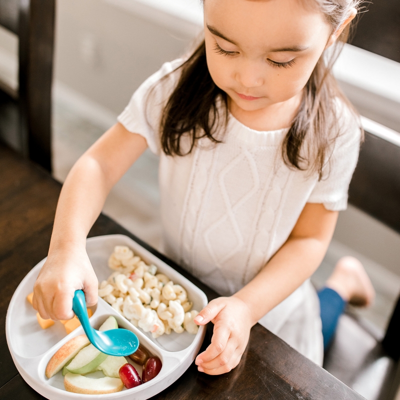 Right-Hand Toddler Spoons-Double Pack (Eggplant+Blueberry)