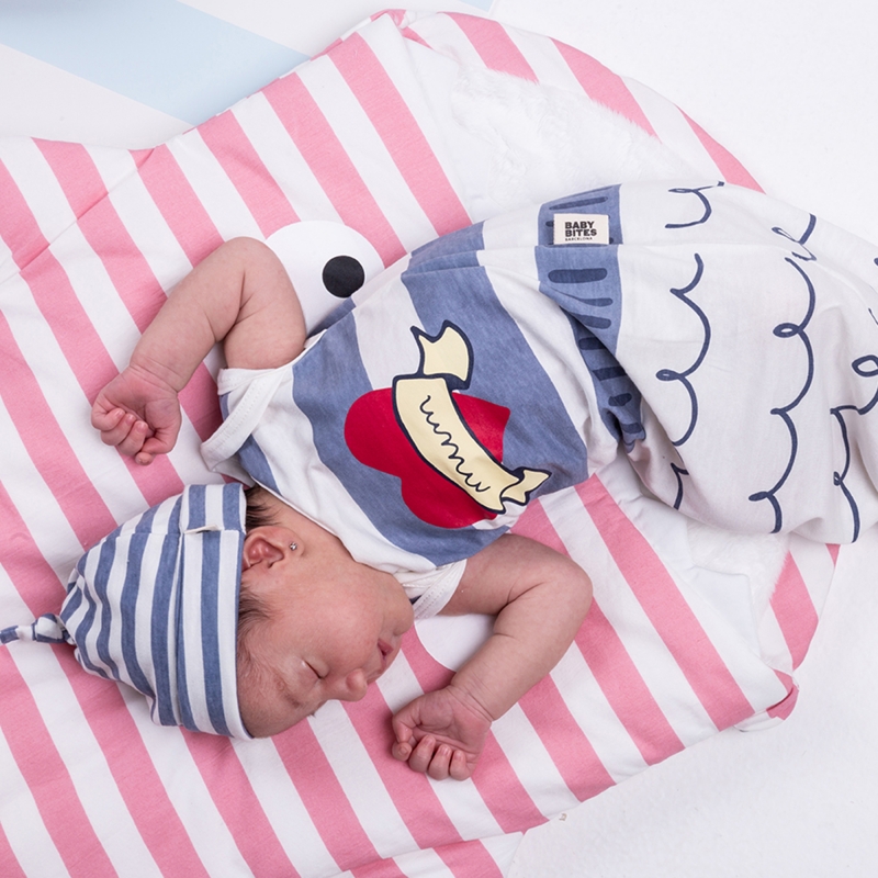 Newborns Sleeping Bag / Blue stripes